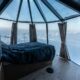 Picture of double bed in a igloo boat.