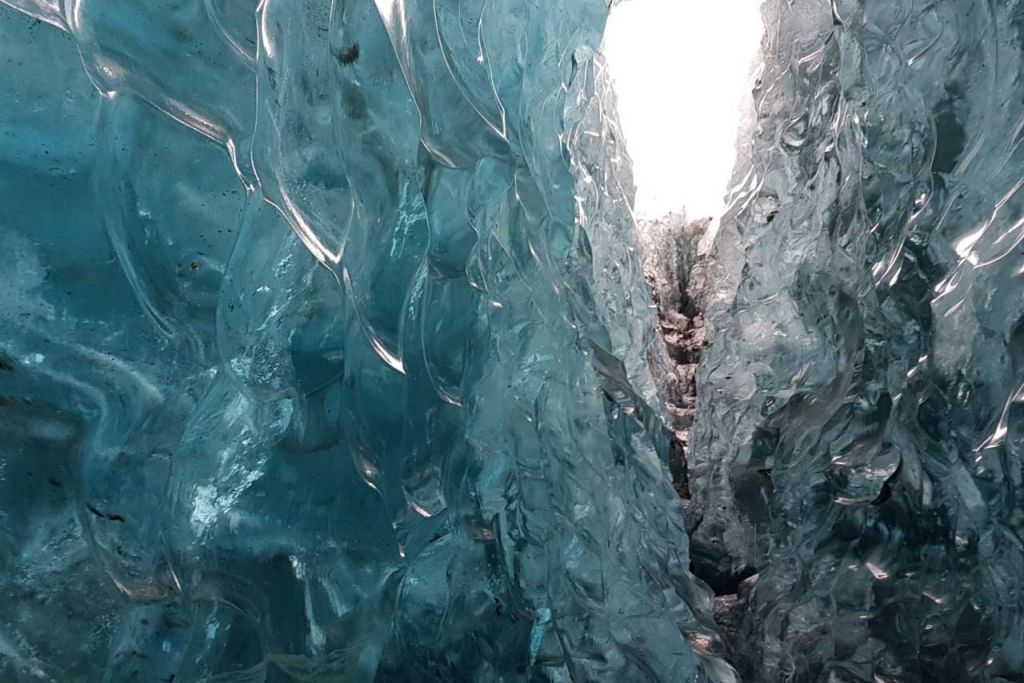 Glacier crevice.