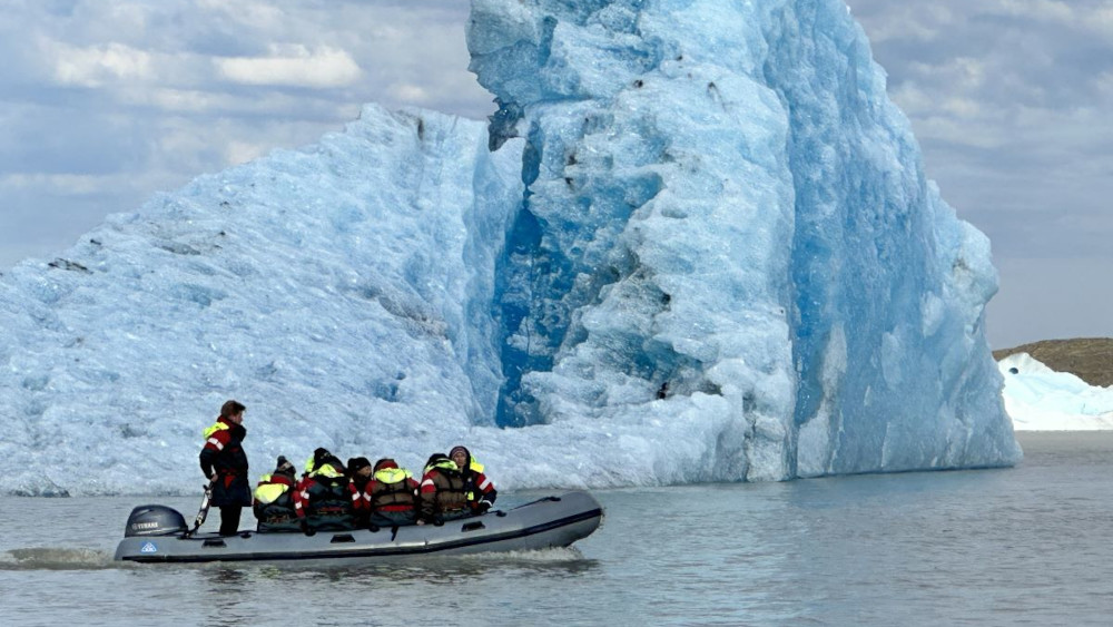 Ice formations are a common sight in Fjallsarlon glacial lagoon.