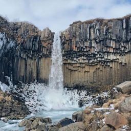 Svartifoss waterfall Skaftafell gigi