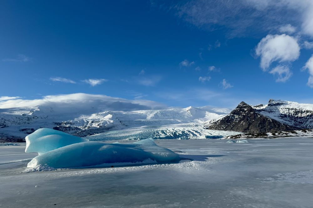 Fjallsarlon Winter Glacier Lagoon