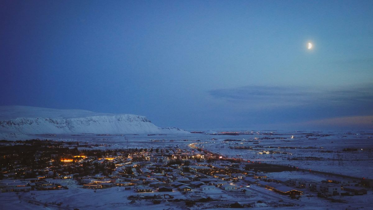 Hveragerði winter view