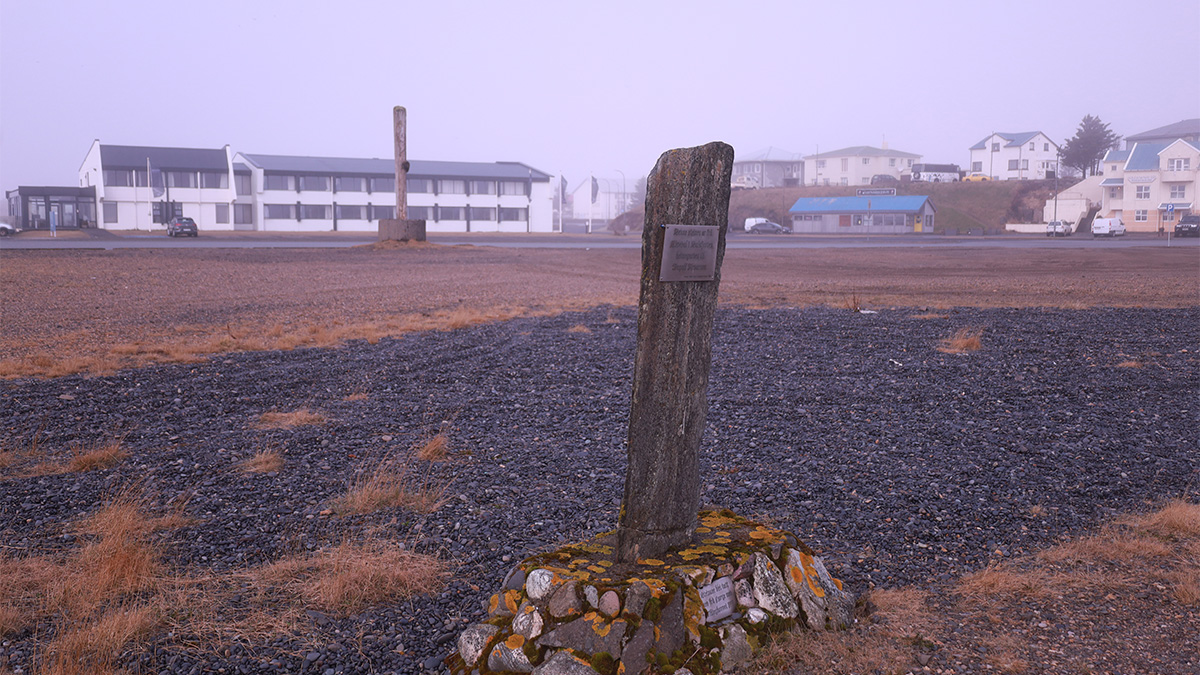 Höfn - Iceland -historic monument - fog Höfn - Iceland -historic monument - fog