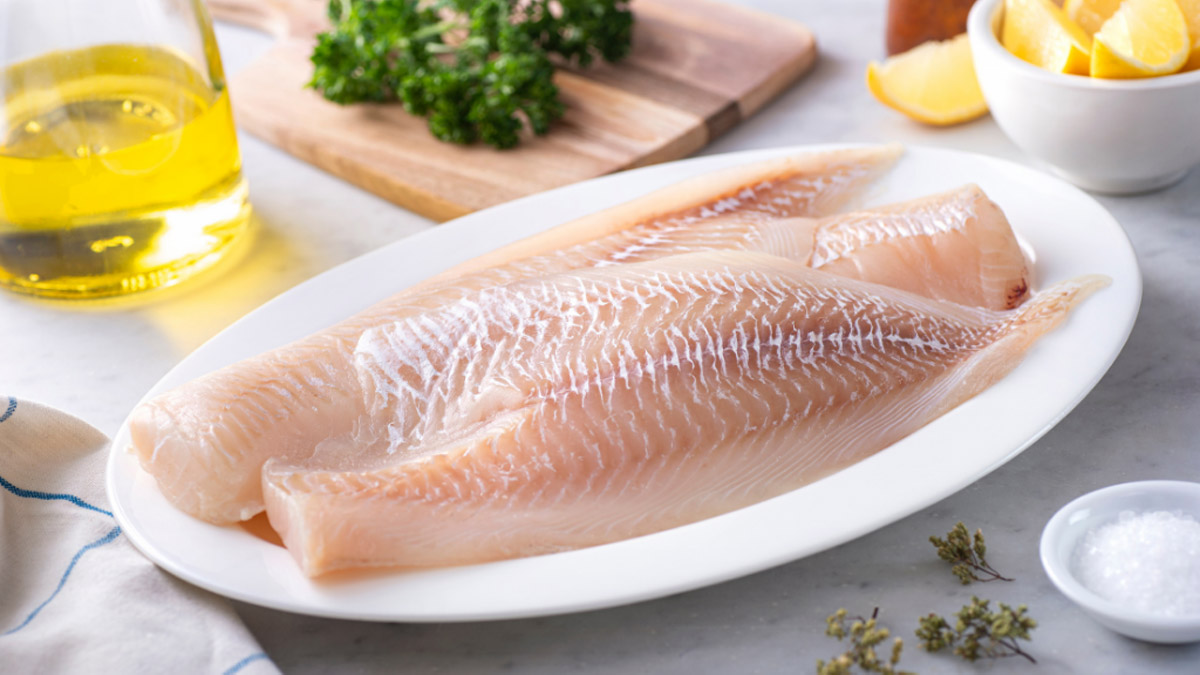 _Fresh Icelandic Haddock fillet ready to be cooked and tasted Fresh Icelandic Haddock fillet ready to be cooked and tasted
