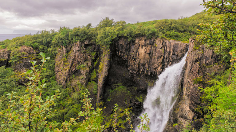 Hundafoss Hundafoss waterfall is close by Magnúsarfoss and Svartifoss waterfalls in the Skaftafell area.